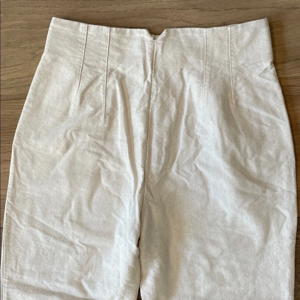 Zara Linen Blend High Waisted Pants Bloggers Fav Size Large